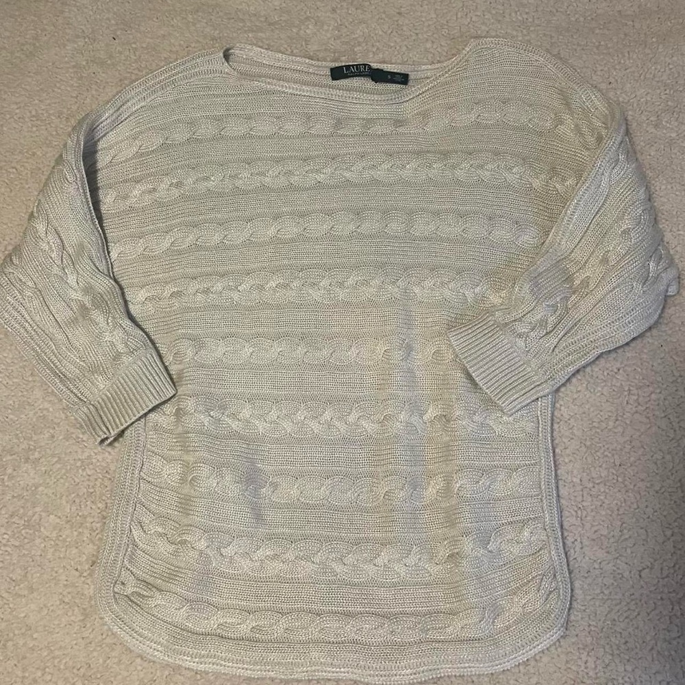 Cream Cable Knit Sweater